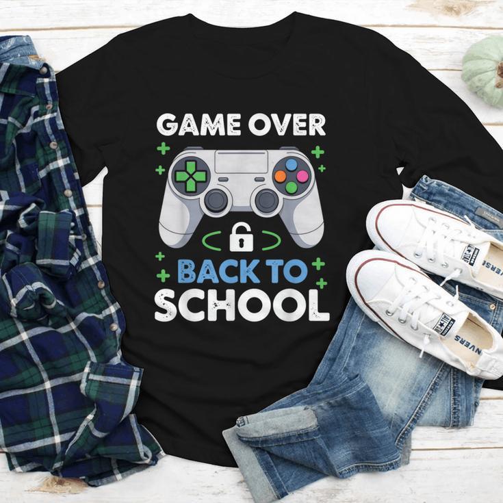 Game Over Back To School Kids First Day School Youth Long Sleeve Tee Game Over Back To School Kids First Day School Youth Long Sleeve Tee