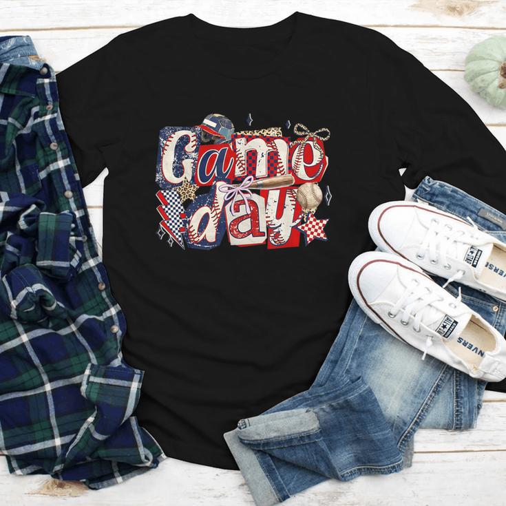 Game Day Baseball Leopard Coquette Bow Mama Mom Sister Youth Long Sleeve Tee Game Day Baseball Leopard Coquette Bow Mama Mom Sister Youth Long Sleeve Tee