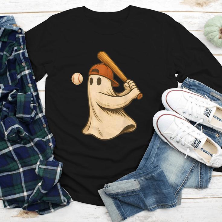 Ghost Baseball Halloween Costume Men Boys Kids Youth Long Sleeve Tee