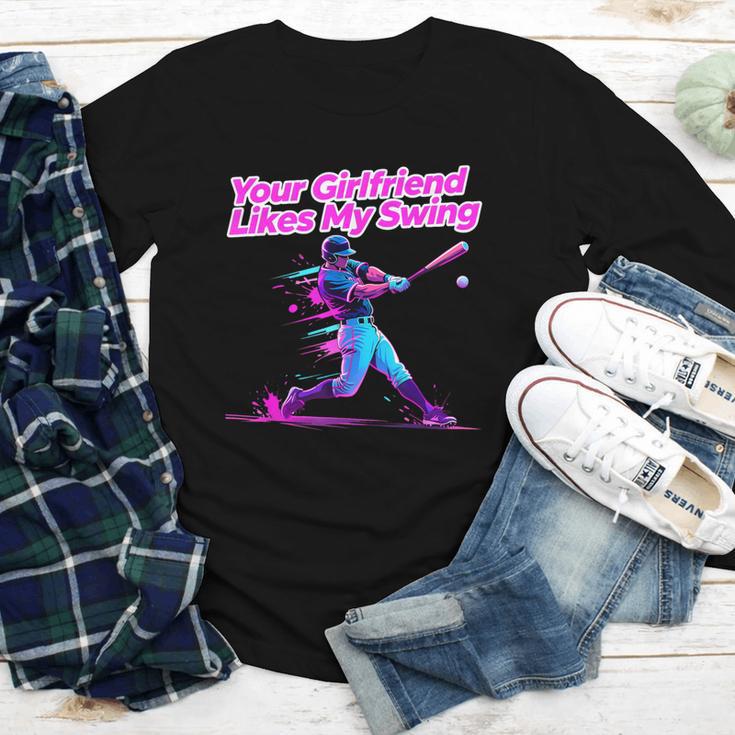 Your Girlfriend Likes My Swing Baseball Quote Boys Men Youth Long Sleeve Tee Your Girlfriend Likes My Swing Baseball Quote Boys Men Youth Long Sleeve Tee
