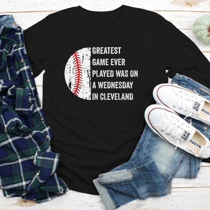 Greatest Game Ever Played Was In Cleveland 2016 Baseball Youth Long Sleeve Tee