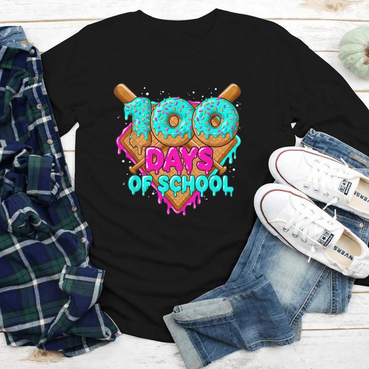 Happy 100 Days Of School Costume Baseball Drip Ice Cream Youth Long Sleeve Tee Happy 100 Days Of School Costume Baseball Drip Ice Cream Youth Long Sleeve Tee