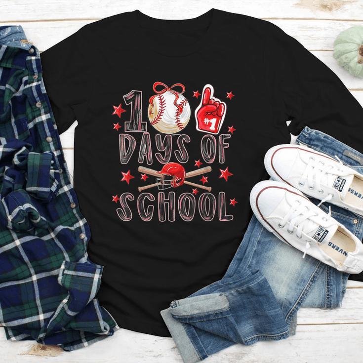 Happy 101 Days Of School Baseball Sports 100th Day Youth Long Sleeve Tee