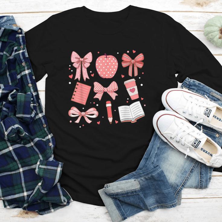 Happy Back To School 1st Day Toddler Girl Boho Coquette Bows Youth Long Sleeve Tee Happy Back To School 1st Day Toddler Girl Boho Coquette Bows Youth Long Sleeve Tee