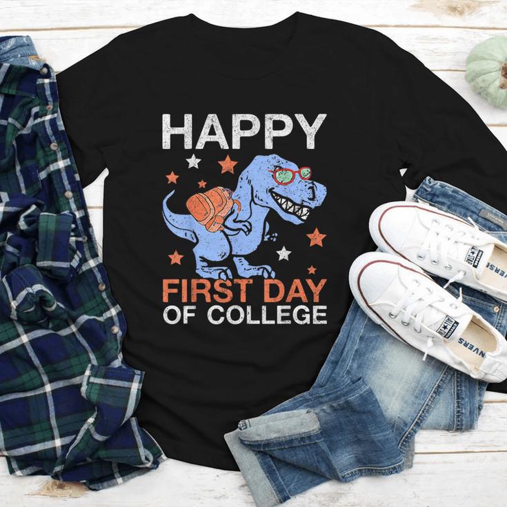 Happy First Day Of CollegeRex Dinosaur Back To School Youth Long Sleeve Tee Happy First Day Of CollegeRex Dinosaur Back To School Youth Long Sleeve Tee