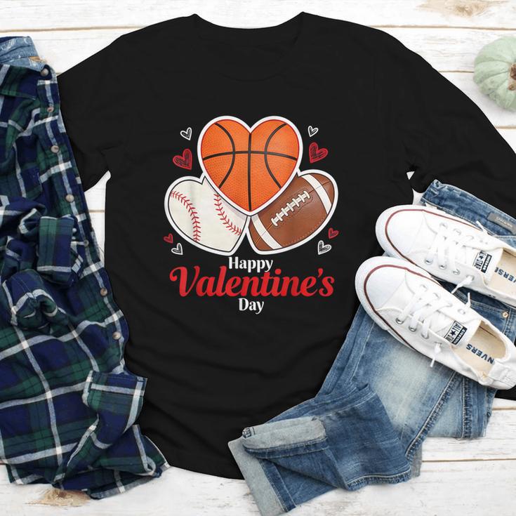 Happy Valentine’s Basketball Football Valentine Baseball Youth Long Sleeve Tee Happy Valentine’s Basketball Football Valentine Baseball Youth Long Sleeve Tee