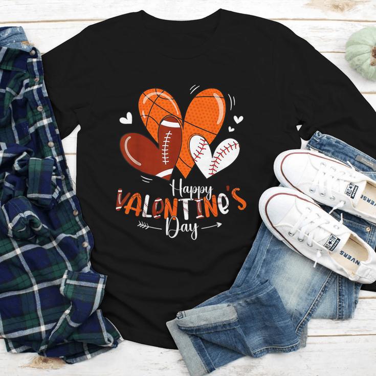 Happy Valentines Day Basketball Baseball Football Boys Youth Long Sleeve Tee Happy Valentines Day Basketball Baseball Football Boys Youth Long Sleeve Tee