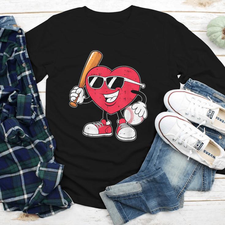 Heart Play Baseball Valentine's Day Teens Boys Girls Kids Youth Long Sleeve Tee Heart Play Baseball Valentine's Day Teens Boys Girls Kids Youth Long Sleeve Tee