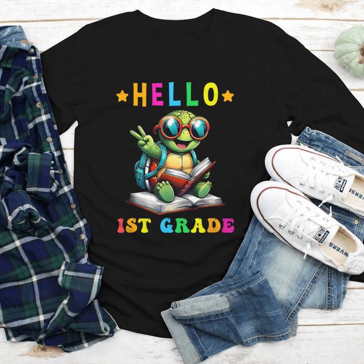 Hello 1st Grade Turtle Lovers Back To School Kids Boys Girls Youth Long Sleeve Tee