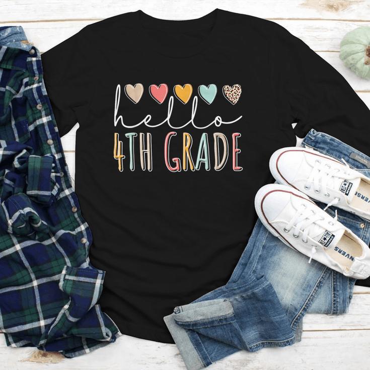 Hello 4th Grade Back To School Fourth Grade Vibes Heart Love Youth Long Sleeve Tee