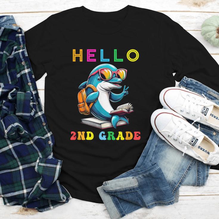 Hello Second Grade Dolphin Lover Back To School Kid Boy Girl Youth Long Sleeve Tee Hello Second Grade Dolphin Lover Back To School Kid Boy Girl Youth Long Sleeve Tee