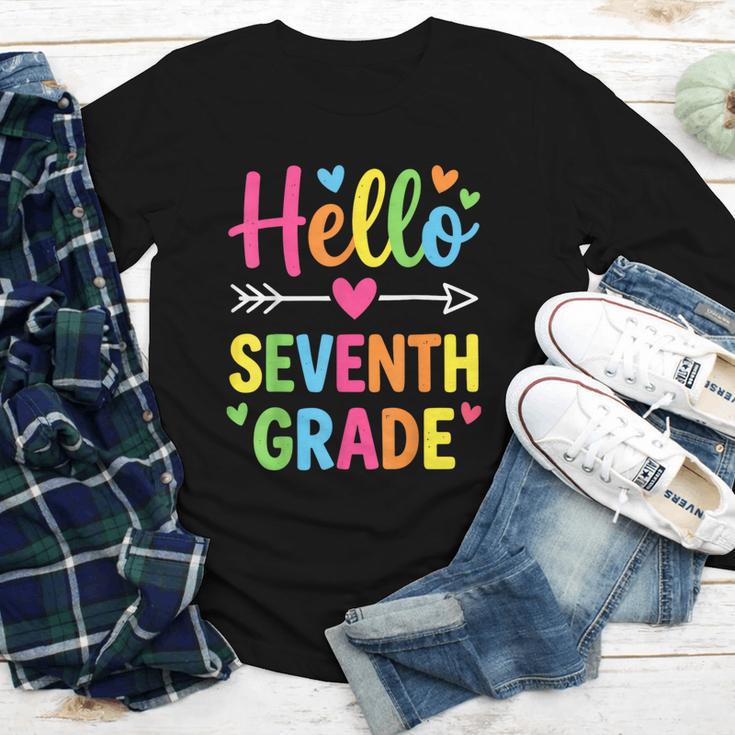 Hello Seventh 7TH Grade Back To School Kids Students Tee Youth Long Sleeve Tee