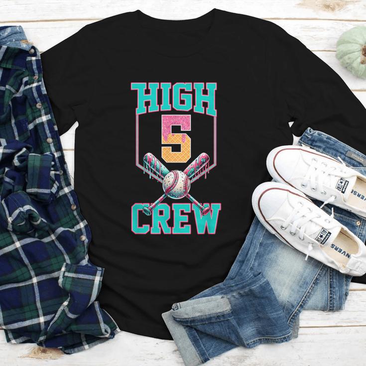 Hi 5 Birthday Party Decorations For Boy Baseball Drip 5th Youth Long Sleeve Tee Hi 5 Birthday Party Decorations For Boy Baseball Drip 5th Youth Long Sleeve Tee