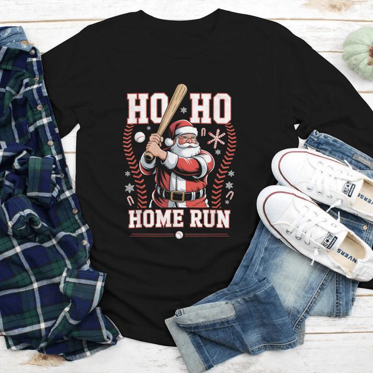 Ho Ho Home Run Baseball Christmas Holiday Sports Santa Youth Long Sleeve Tee Ho Ho Home Run Baseball Christmas Holiday Sports Santa Youth Long Sleeve Tee