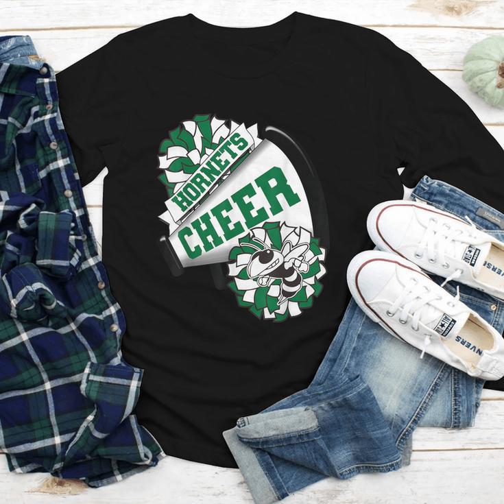 Hornets Cheer Back To School Cheerleading Spirit Green Youth Long Sleeve Tee
