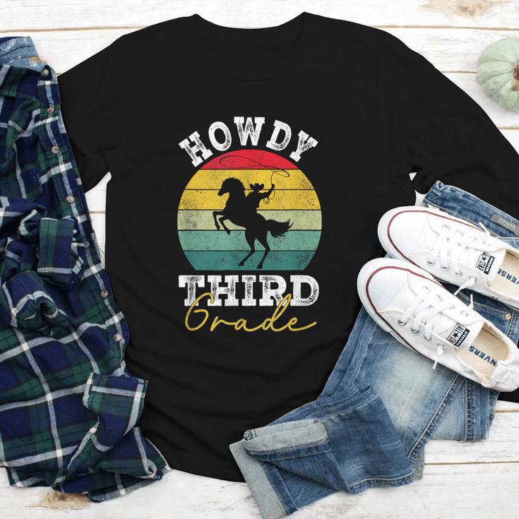 Howdy 3rd Grade Cowboy Western Back To School Third Grade Youth Long Sleeve Tee Howdy 3rd Grade Cowboy Western Back To School Third Grade Youth Long Sleeve Tee