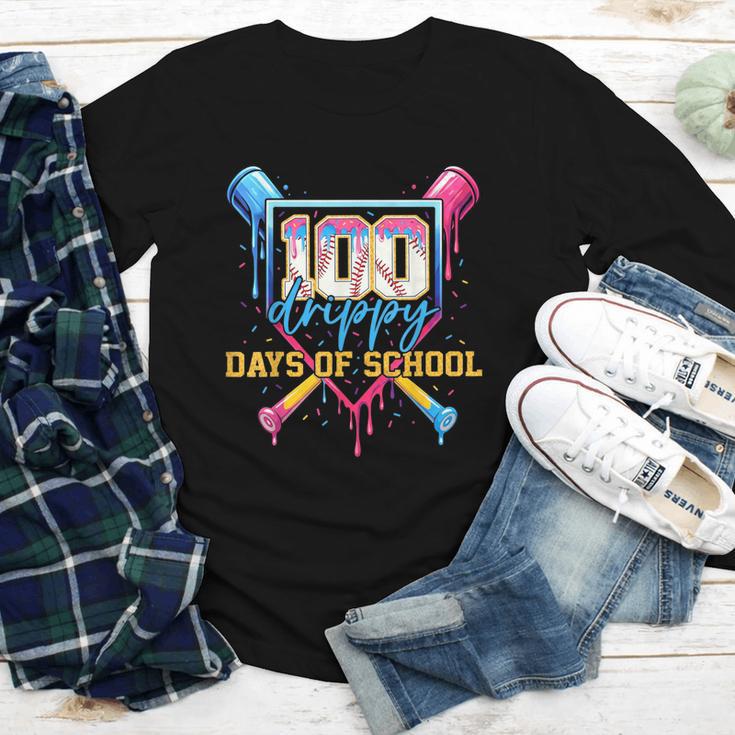 HUGvyn 100 Drippy Days Of School Baseball Ice Cream 100 Days Youth Long Sleeve Tee HUGvyn 100 Drippy Days Of School Baseball Ice Cream 100 Days Youth Long Sleeve Tee