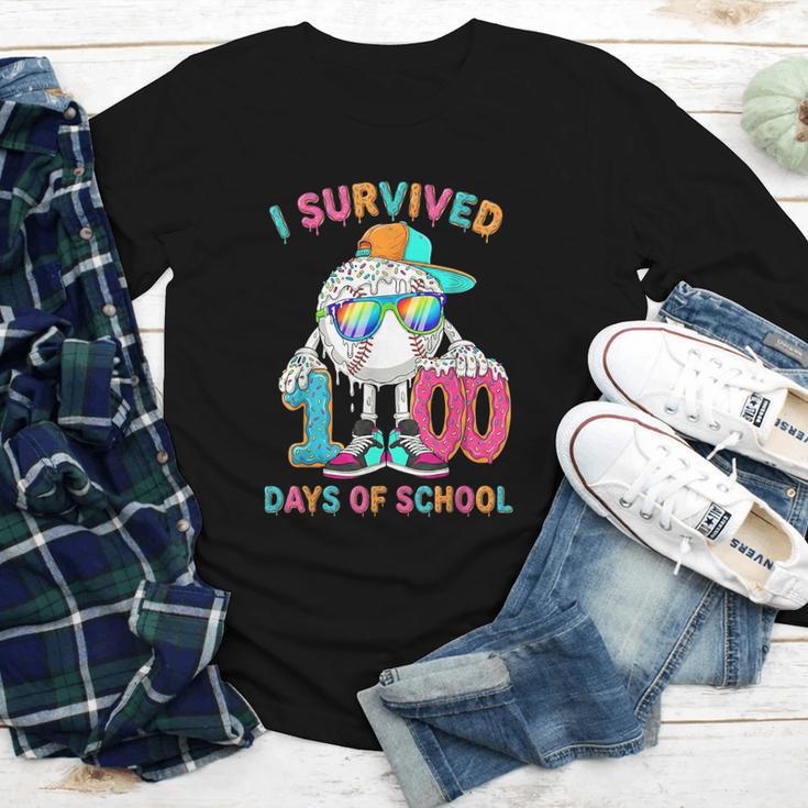 HUGvyn I Survived 100 Days Of School Baseball 6 7 Ice Cream Youth Long Sleeve Tee