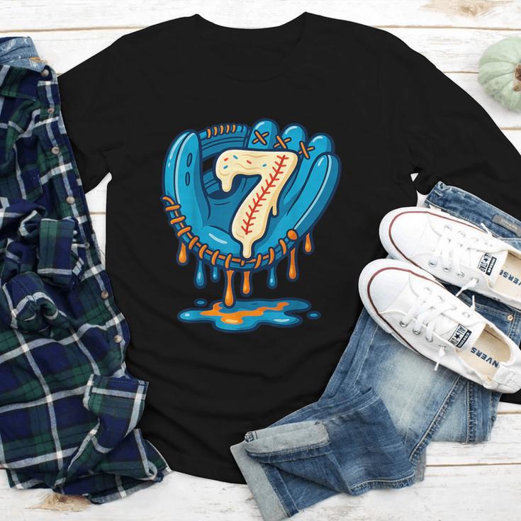 Ice Cream Baseball Glove 7th Birthday Edition Youth Long Sleeve Tee