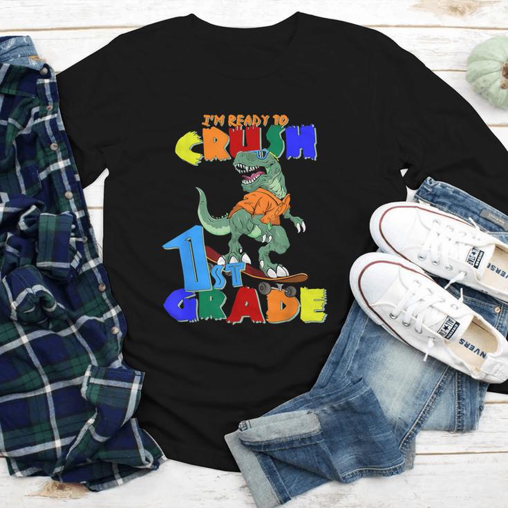 I'm Ready To Crush 1st Grade Dinosaur Back To School T-Rex Youth Long Sleeve Tee I'm Ready To Crush 1st Grade Dinosaur Back To School T-Rex Youth Long Sleeve Tee