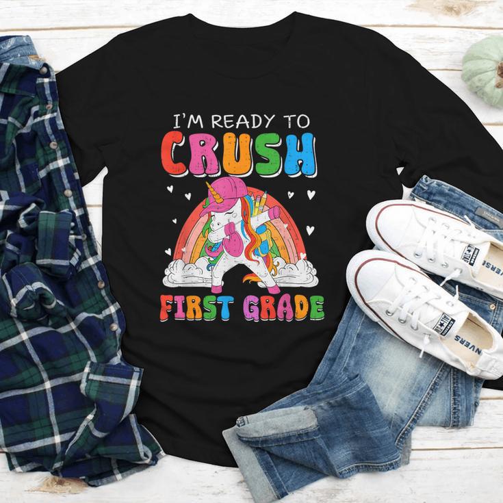 I'm Ready To Crush First Grade Unicorn Back To School Girls Youth Long Sleeve Tee I'm Ready To Crush First Grade Unicorn Back To School Girls Youth Long Sleeve Tee