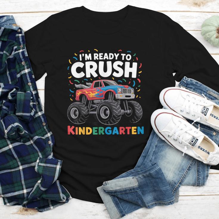 I'm Ready To Crush Kindergarten Monster Truck Back To School Youth Long Sleeve Tee I'm Ready To Crush Kindergarten Monster Truck Back To School Youth Long Sleeve Tee