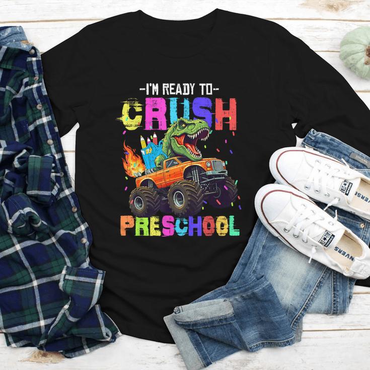 I'm Ready To Crush Preschool Dinosaur Truck Back To School Youth Long Sleeve Tee