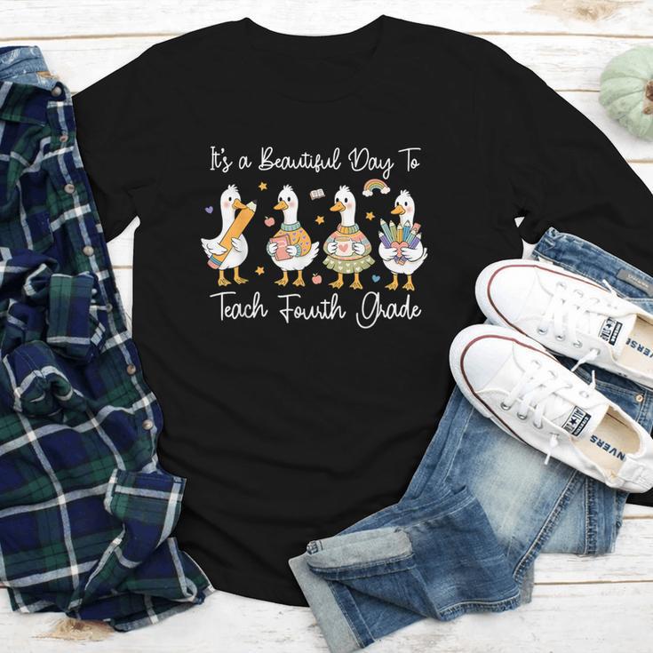 It's A Beautiful Day To Teach 4th Grade Goose Back To School Youth Long Sleeve Tee It's A Beautiful Day To Teach 4th Grade Goose Back To School Youth Long Sleeve Tee