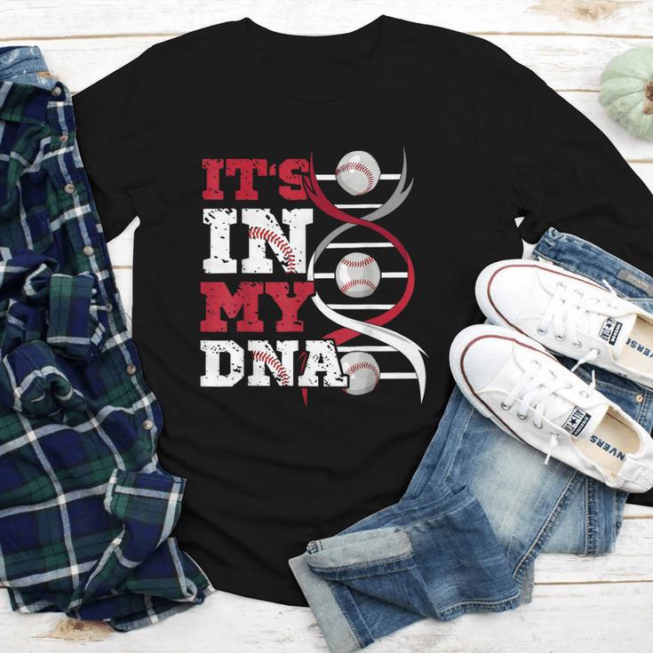 ITS In My DNA Baseball Sport Player Saying Baseball Fan Youth Long Sleeve Tee ITS In My DNA Baseball Sport Player Saying Baseball Fan Youth Long Sleeve Tee