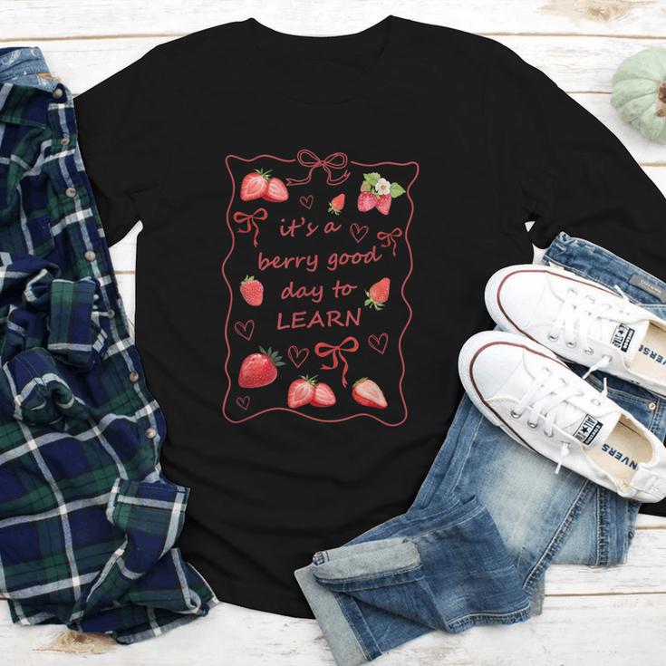 It's a Good Day To Learn Strawberry Back To School Youth Long Sleeve Tee