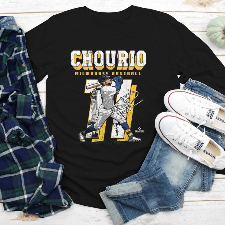 Jackson Chourio Milwaukee MLB Baseball Player MLBJCH201M Youth Long Sleeve Tee Jackson Chourio Milwaukee MLB Baseball Player MLBJCH201M Youth Long Sleeve Tee