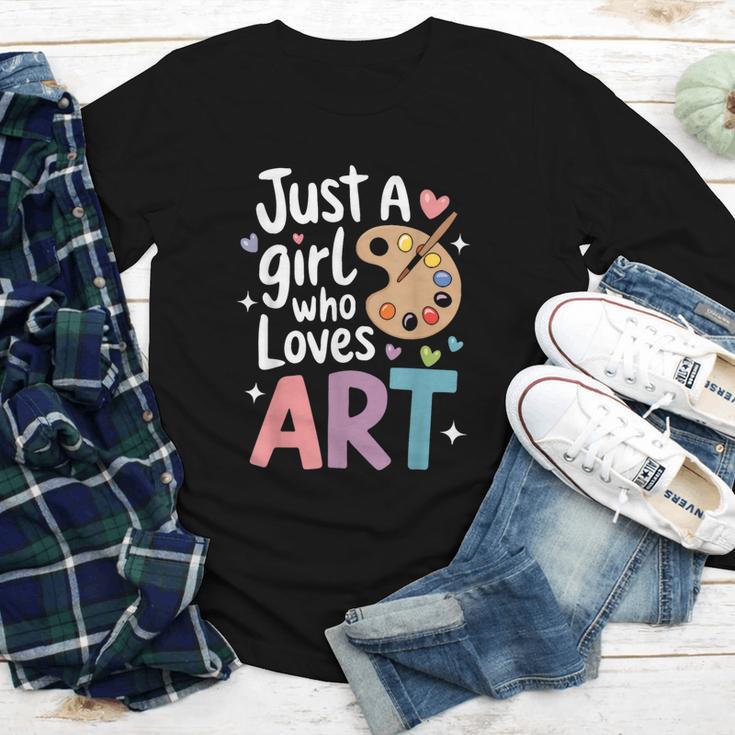 Just a Girl Who Loves Art Cute Back To School Kids Girls Youth Long Sleeve Tee Just a Girl Who Loves Art Cute Back To School Kids Girls Youth Long Sleeve Tee
