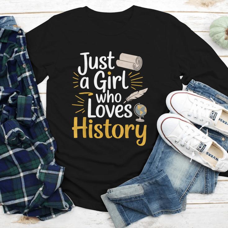 Just a Girl Who Loves History Cute Back To School Kids Girls Youth Long Sleeve Tee Just a Girl Who Loves History Cute Back To School Kids Girls Youth Long Sleeve Tee