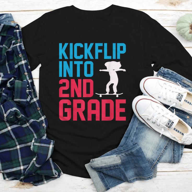 Kickflip Into 2nd Grade Skateboard Lover Back To School Youth Long Sleeve Tee Kickflip Into 2nd Grade Skateboard Lover Back To School Youth Long Sleeve Tee