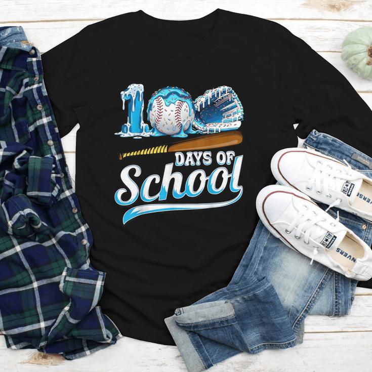 Kid 100 Days Of School Drip Baseball Ice Cream 100th Day Boy Youth Long Sleeve Tee Kid 100 Days Of School Drip Baseball Ice Cream 100th Day Boy Youth Long Sleeve Tee