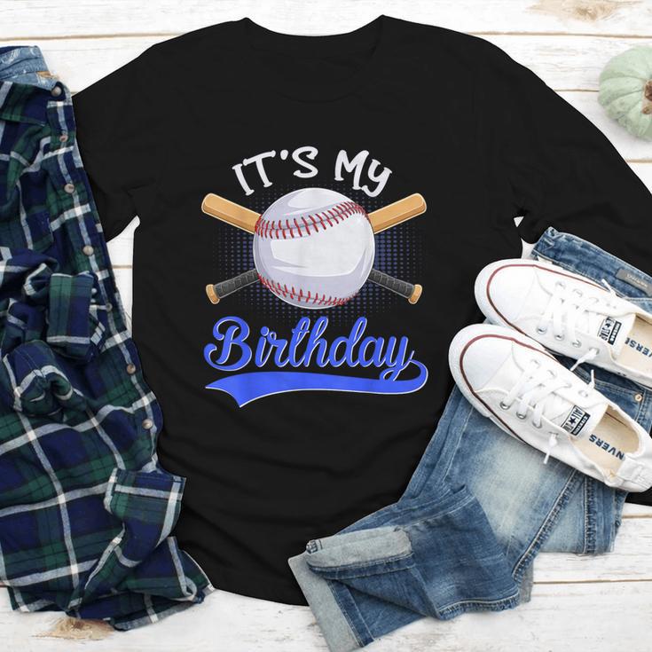 Kids 8th Baseball Birthday Party Boys Sport Fan 8 Years Old Youth Long Sleeve Tee