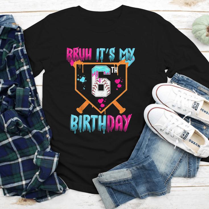 Kids Baseball Drip Bruh It's My 6th Birthday Boy Ice Cream Drip Youth Long Sleeve Tee Kids Baseball Drip Bruh It's My 6th Birthday Boy Ice Cream Drip Youth Long Sleeve Tee