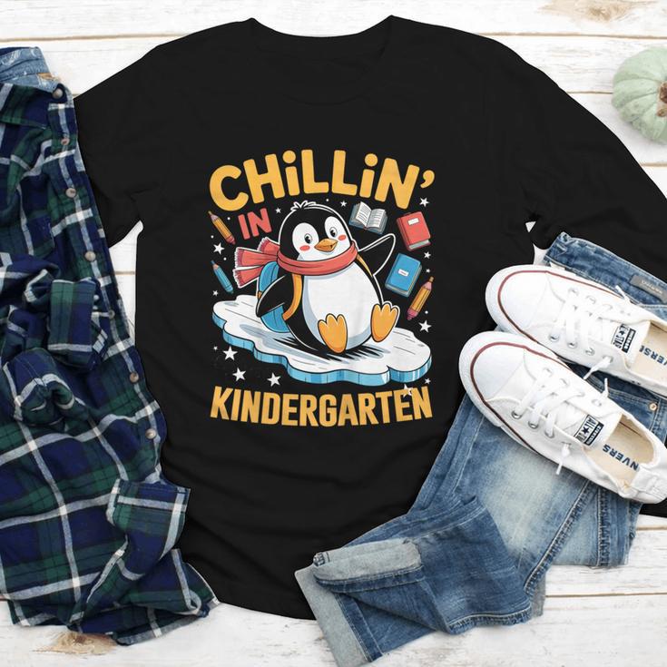 Kids Chillin In Kindergarten Penguin Student Back To School Boys Youth Long Sleeve Tee Kids Chillin In Kindergarten Penguin Student Back To School Boys Youth Long Sleeve Tee