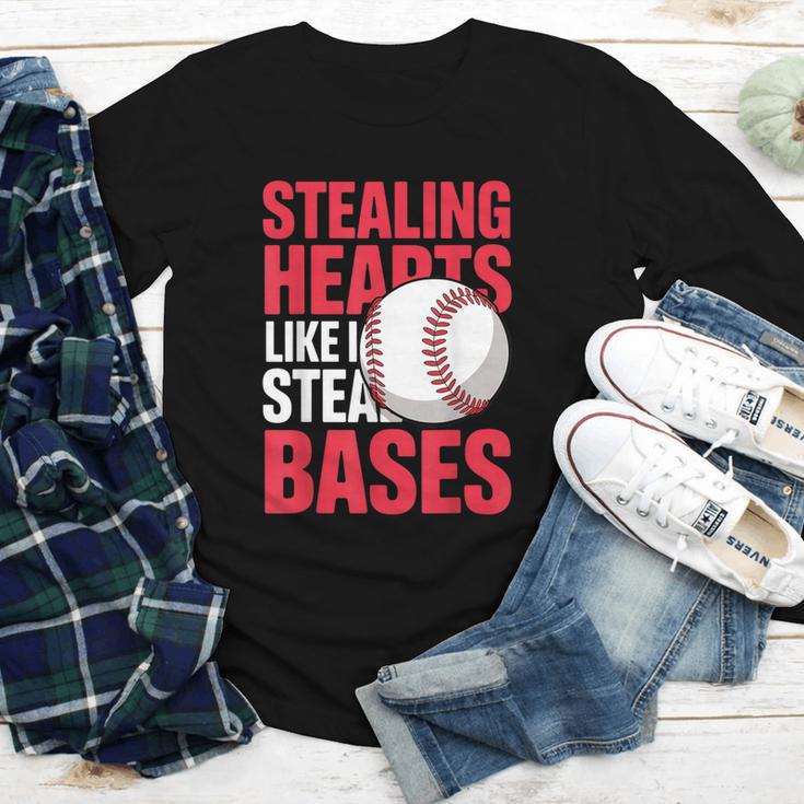Kids Stealing Hearts Like I Steal Bases Cute Baseball Boys Youth Long Sleeve Tee Kids Stealing Hearts Like I Steal Bases Cute Baseball Boys Youth Long Sleeve Tee