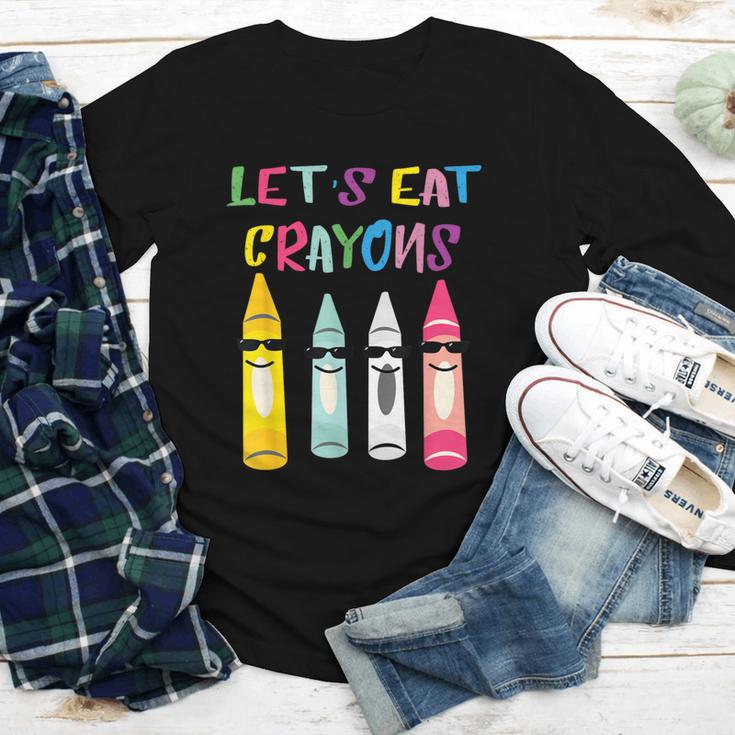 Kindergarten Back To School Crayons Let's Eat Crayon Youth Long Sleeve Tee Kindergarten Back To School Crayons Let's Eat Crayon Youth Long Sleeve Tee