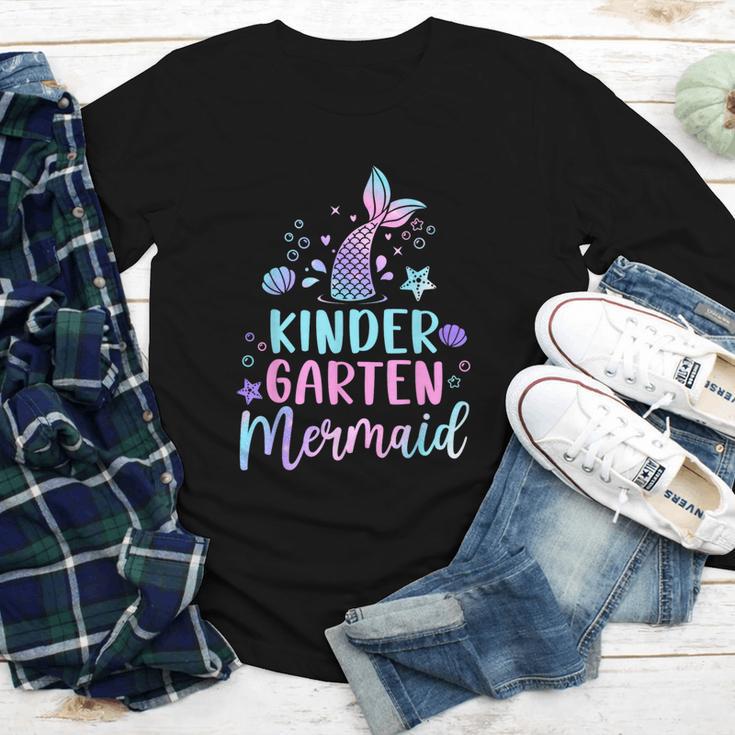 Kindergarten Mermaid Back To School Girls First Day Kinder Youth Long Sleeve Tee