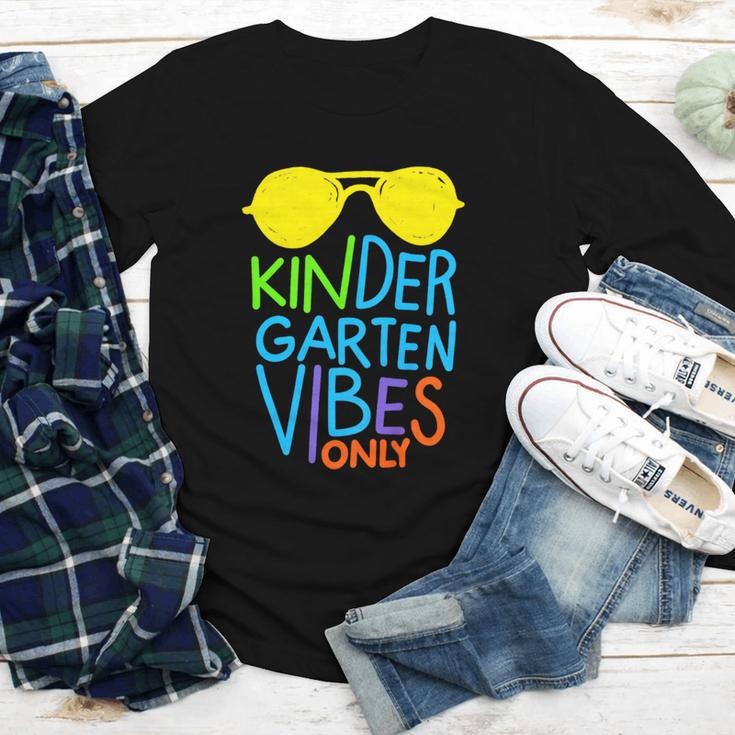 Kindergarten Vibes Only Glow Sunglasses Back To School Youth Long Sleeve Tee Kindergarten Vibes Only Glow Sunglasses Back To School Youth Long Sleeve Tee