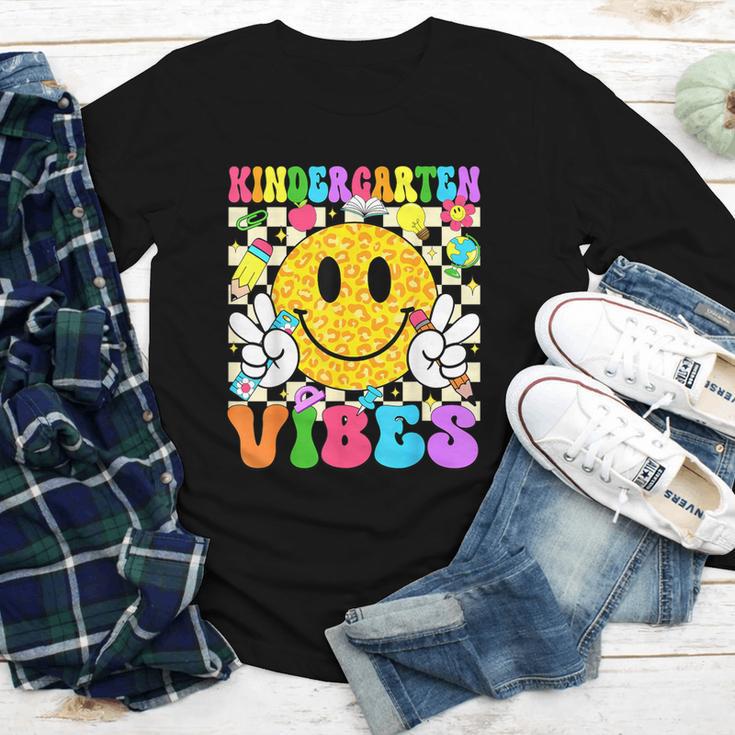 Kindergarten Vibes Smile Face Back To School Kinder Girl Kid Youth Long Sleeve Tee
