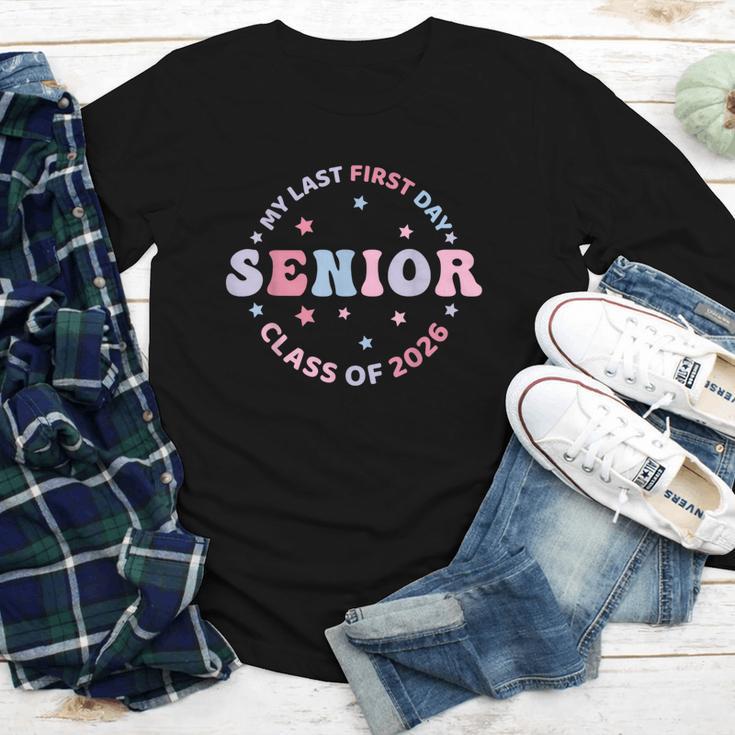 My Last First Day Class Of 2026 Senior Back To School Senior Youth Long Sleeve Tee