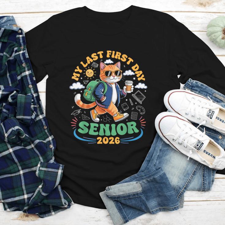 My Last First Day Senior 2026 Cat Back To School Youth Long Sleeve Tee My Last First Day Senior 2026 Cat Back To School Youth Long Sleeve Tee
