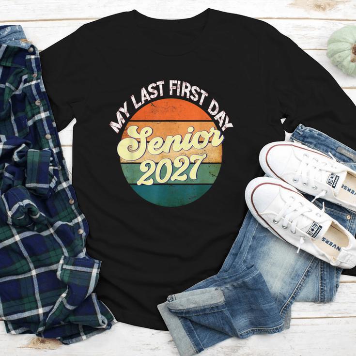 Last First Day Senior 2027 Back To School Class Of 2027 Youth Long Sleeve Tee Last First Day Senior 2027 Back To School Class Of 2027 Youth Long Sleeve Tee