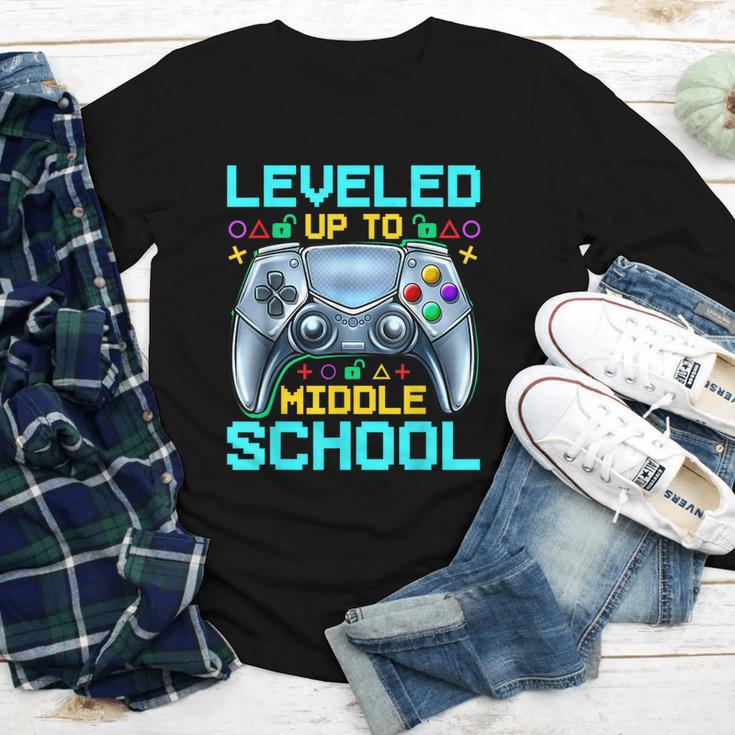 Leveled Up To Middle School Video Gamer Back To School Boys Youth Long Sleeve Tee Leveled Up To Middle School Video Gamer Back To School Boys Youth Long Sleeve Tee