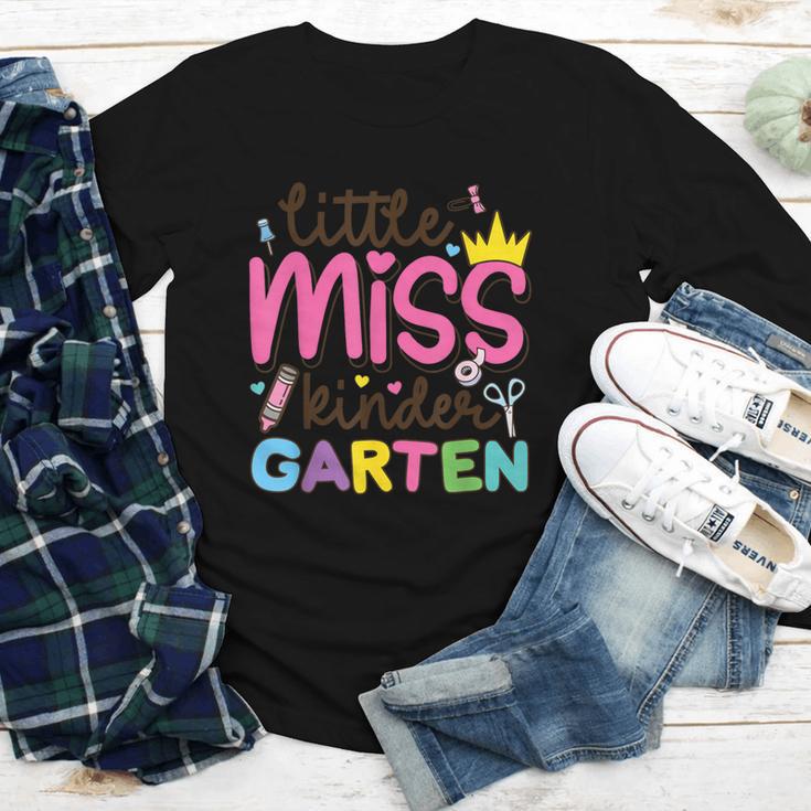 Little Miss Kindergarten First Day Back To School Girls Cute Youth Long Sleeve Tee Little Miss Kindergarten First Day Back To School Girls Cute Youth Long Sleeve Tee