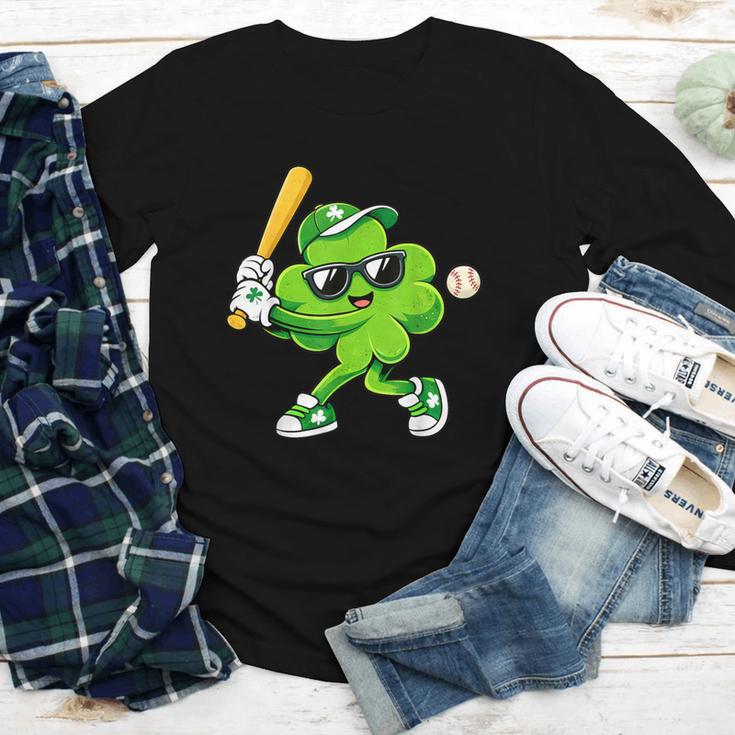 Lucky Shamrock Playing Baseball St Patrick's Kids Boys Youth Long Sleeve Tee Lucky Shamrock Playing Baseball St Patrick's Kids Boys Youth Long Sleeve Tee