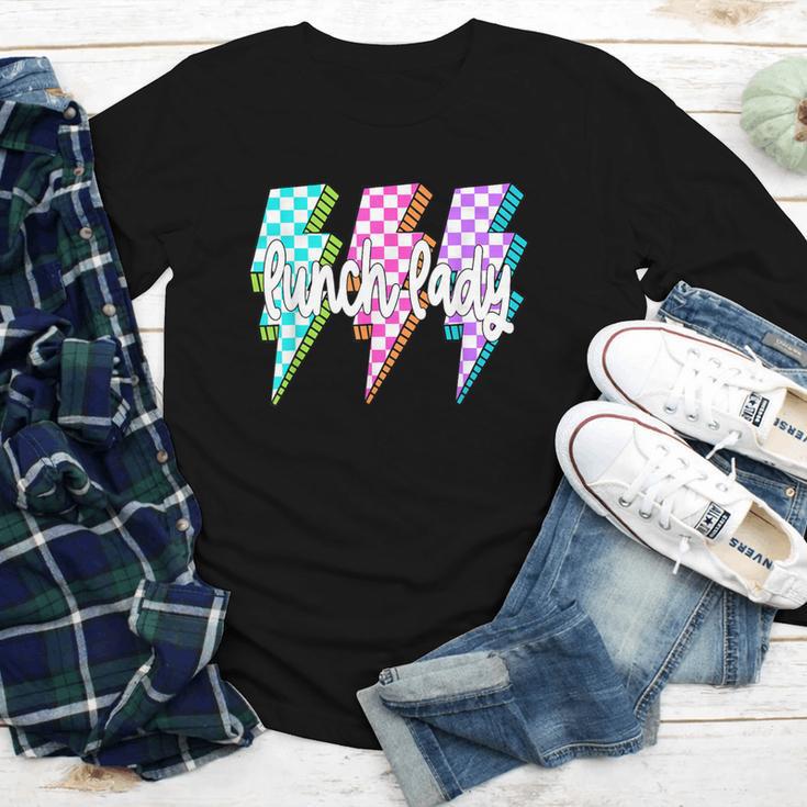 Lunch Lady Back To School Checkered First Day Of School Youth Long Sleeve Tee